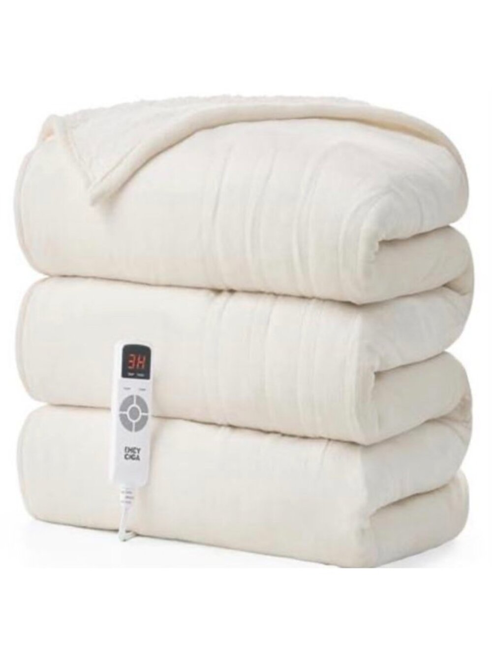 Electric Heated Blanket With Timer & Overheat Protection Soft Plush Quick Heatin